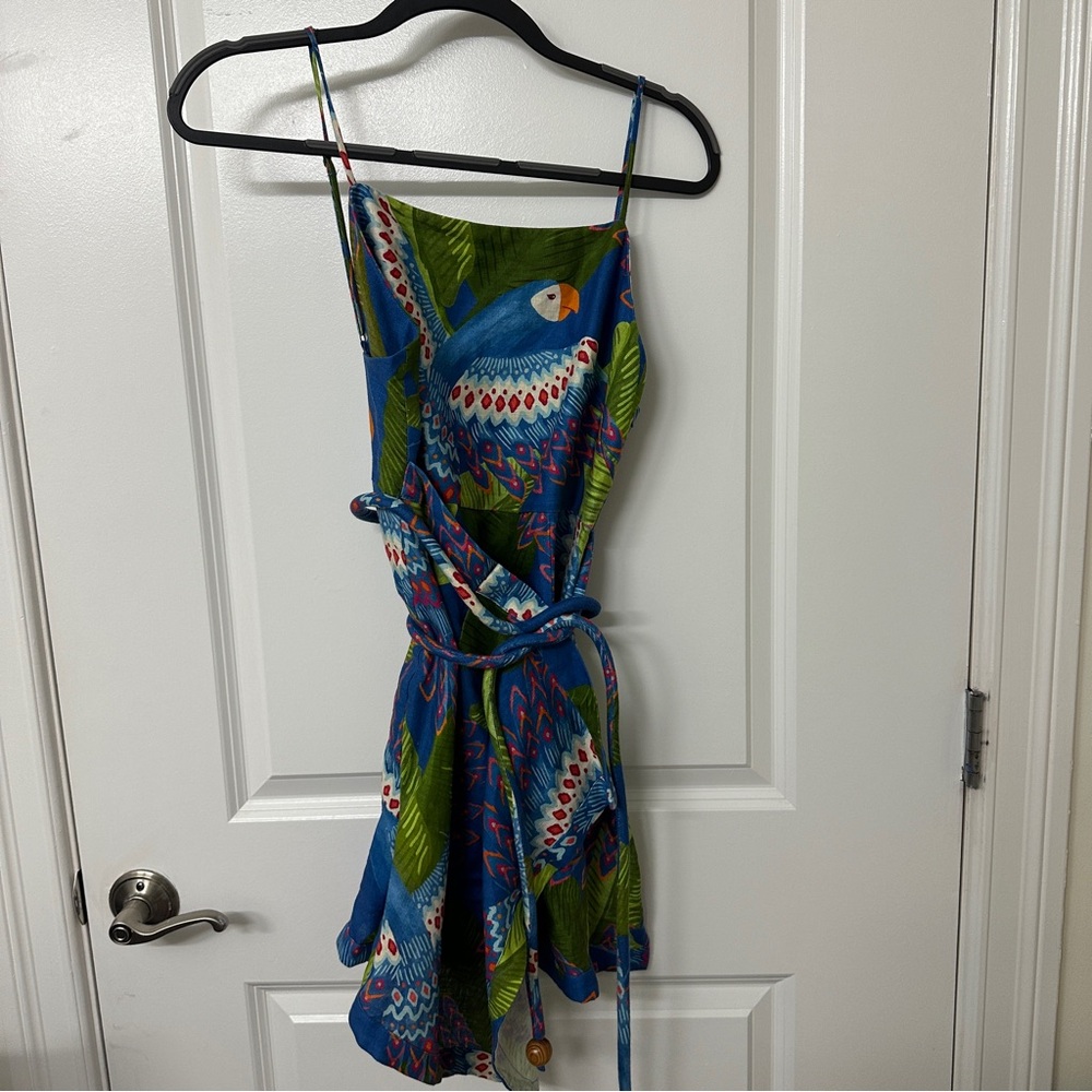farm rio mini wrap dress
